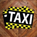Pair (2) Of Taxi Service Car Door Magnet Signs 9"X12" Transportation Signage New. Fixed Price $53.99.