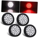 4PCS 4" Round Red Stop Turn Tail Lights White Back-up 19 Led, Inch. Fixed Price $50.03.