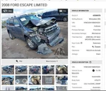 Driver Left Tail Light Fits 08-12 Escape 4508764. Fixed Price $72.99.