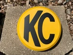 Kc Light Cover Yellow W/ Black Decals 6" Round Like 5101 Hilites Sold Individual. Fixed Price $45.00.