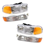 4 Pc Set Headlights & Signal Marker For Gmc Sierra Pickup Yukon Xl. Fixed Price $98.60.