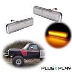 Clear Lens Amber Led Front Side Marker Indicator Lights For Dodge D100 D150 D250. Fixed Price $24.99.
