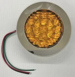 Star Svp Light Bar Led Strobe Round 4 Flashing Amber Chrome Ring. Fixed Price $20.00.