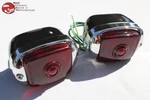 Vintage Chevy Tail Lights Lamp Housings Black Stainless Rim Right Left Pair New. Fixed Price $85.31.