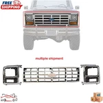 New Silver Grille Assembly & Headlight Bezel Left Right 1982-1986 Ford F-150. Fixed Price $275.25.