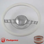 14'' Billet Steering Wheels White Half Wrap Resto Pontiac Gto Firebird. Fixed Price $185.50.