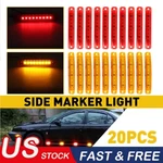 20PCS 9 Sealed Side Marker Clearance Light For Truck Trailer Lorry Amber Red. Fixed Price $32.29.