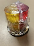 Vintage Whelen Model 800D Series Strobe Light Head Assemblie Red & Amber. Fixed Price $230.00.