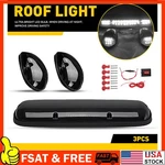 Smoked Lens 3PC Cab Roof Marker Running Lights W/white Led Lamps For Truck Suv. Fixed Price $37.99.