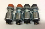 Lot Of 4 Push Button Start Switches W/ 2 Black And Red Rubber Covers. Fixed Price $27.00.