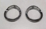 80-87 Jaguar XJ6 Chrome Headlight Ring Bezels Outer Trim Set Fits &r. Fixed Price $65.00.