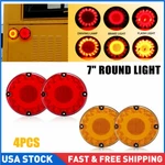 4PC 7" Round Amber 47-LED Tail Light School Bus Transit Vehicles Refuse Hauler. Fixed Price $63.17.