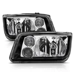 Anzo 121169 Black Clear Lens Crystal Headlights With Fog For 99-05 Jetta. Fixed Price $224.77.