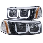 Anzo (111303) Projector Headlights W/ U-bar Black For 1999-2006 Gmc Sierra 1500. Fixed Price $331.48.