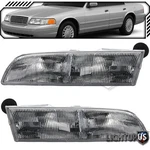 Pair Lh Rh Halogen Headlights Ford 92-97 Crown Victoria. Fixed Price $66.46.