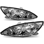 Headlight Assembly For 2005-2006 Toyota Camry Xle Sedan Chrome Clear Pairs. Fixed Price $78.99.