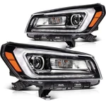 For 2013-2016 Gmc Acadia Slt Chrome Amber Projector Headlight Headlamp W/ Leddrl. Fixed Price $168.99.