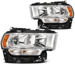PAIR/2PCS Chrome Amber Factory Halogen Headlight For Ram 2500 3500 2019-2024. Fixed Price $299.99.