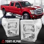 Fits 2011-2016 Ford F250/F350/F450 Sd Chrome/clear Crystal Corner Headlight Lamp. Fixed Price $138.89.