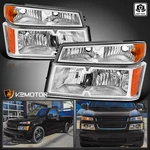 Fits 2004-2012 Chevy Colorado Gmc Canyon Clear Headlights+parking Corner Lamps. Fixed Price $82.38.