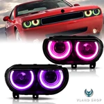 Rgb Headlights Fit For 2008-2014 Dodge Challenger Coupe Sxt SRT8 W/sequential. Fixed Price $382.49.