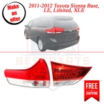 Tail Light Set Of Pc For 2011-2012 Toyota Sienna Base, Le, Limited, Xle. Fixed Price $169.99.