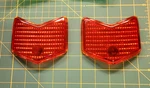 Pair Of Trilex Lynx Eye Tail Light Lamp Lens 1940 Ford Nors Glass T309. Fixed Price $30.00.