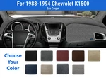Dashboard Mat Cover For 1988-1994 Chevrolet K1500 (poly Carpet). Fixed Price $75.95.