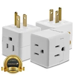 3 Pack Outlet Extender Indoor Grounded Power Wall Tap Travel Adapter Plug. Fixed Price $9.99.