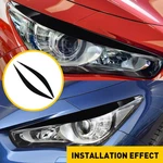 Glossy Black Headlight Eyelid Trim Fit Eyebrows Cover Us Infiniti 2014-2023 Q50. Fixed Price $18.99.