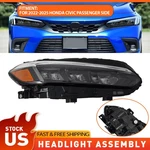 Black Headlights For 2022-2025 Civic Honda Sedan 4-DOOR Headlamp Passenger Side. Fixed Price $172.00.