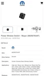 New Genuine Mopar 68290764AE Power Window Switch Jeep. Fixed Price $96.85.