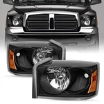 Fit 2005 2006 2007 Dodge Dakota Black Bezel Replacement Headlights Lh & Rh Lamps. Fixed Price $84.99.
