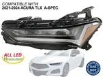Fits All Led Head Light 2021 -2024 Acura Tlx A-spec Driver Left Side 33150TGVA14. Fixed Price $882.50.