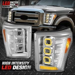 2011-2016 Ford F250 F350 Sd Sequential Led Projector Headlight Signal Chrome. Fixed Price $441.05.