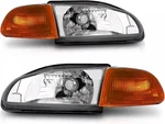 Left+right Headlight Assembly For 1992-1995 Honda Civic, Factory Style Headlamps. Fixed Price $109.00.