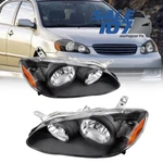 For 2003-2008 Toyota Corolla Headlight Housing Black Lamp Clear Lens Left+right. Fixed Price $148.94.