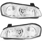 Weelmoto Pair Headlights For 2000-2001 Nissan Maxima Chrome Headlamps W/o Bulbs. Fixed Price $66.88.
