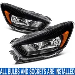 Black Pair Reflector Headlights Assembly W/ Bulbs Ford Escape 2017-2019. Fixed Price $165.99.