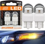 Sylvania Zevo Led Light 7443 Amber Orange Two Bulbs Front Turn Signal Upgrade Oe. Fixed Price $32.30.
