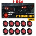 5-50PCS Dot 2" Red Trailer Round Marker 9LED Lights W/ Grommet Fit Truck Van. Fixed Price $217.93.