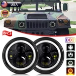 Pair 7" Led Headlights For Hummer Humvee M998 Lmtv Bmy M1045 M1078 M925 M35A2-2. Fixed Price $52.09.