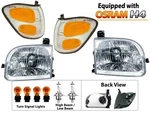 Head Lights Signal Lamps For 2000-2004 Tundra Double Cab 01-04 Sequoia Combo Set. Fixed Price $186.46.