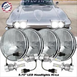 4PCS 3/4" 5.75"GLASS Led Headlights Hi-lo Beam For Chevrolet Corvette C1 C2 C3. Fixed Price $59.80.