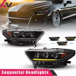 Led Sequential Projector Headlights 2015 16 2017 Ford Mustang Gt Signal Lamp. Fixed Price $369.99.