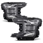 Pair 2018-2020 Ford F150 Pickup Truck Halogen Headlights Lamps Chrome Black. Fixed Price $139.99.