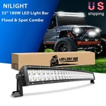 32" Inch 180W Curved Led Light Bar Spot Flood Combo Off-road Suv Atv Utv. Fixed Price $37.99.