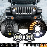 7'' Inch Led HEADLIGHTS+4'' Fog Kits Combo For Jeep Wrangler Jk 2007-2018. Fixed Price $99.99.