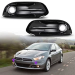 For 2013-2016 Dodge Dart Fog Light Front Bumper Lamp Black Bezels Cover Set. Fixed Price $35.99.