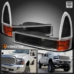 Fits 1999-2004 Ford F250 F350 00-04 Excursion Black Signal Parking Corner Lights. Fixed Price $37.38.